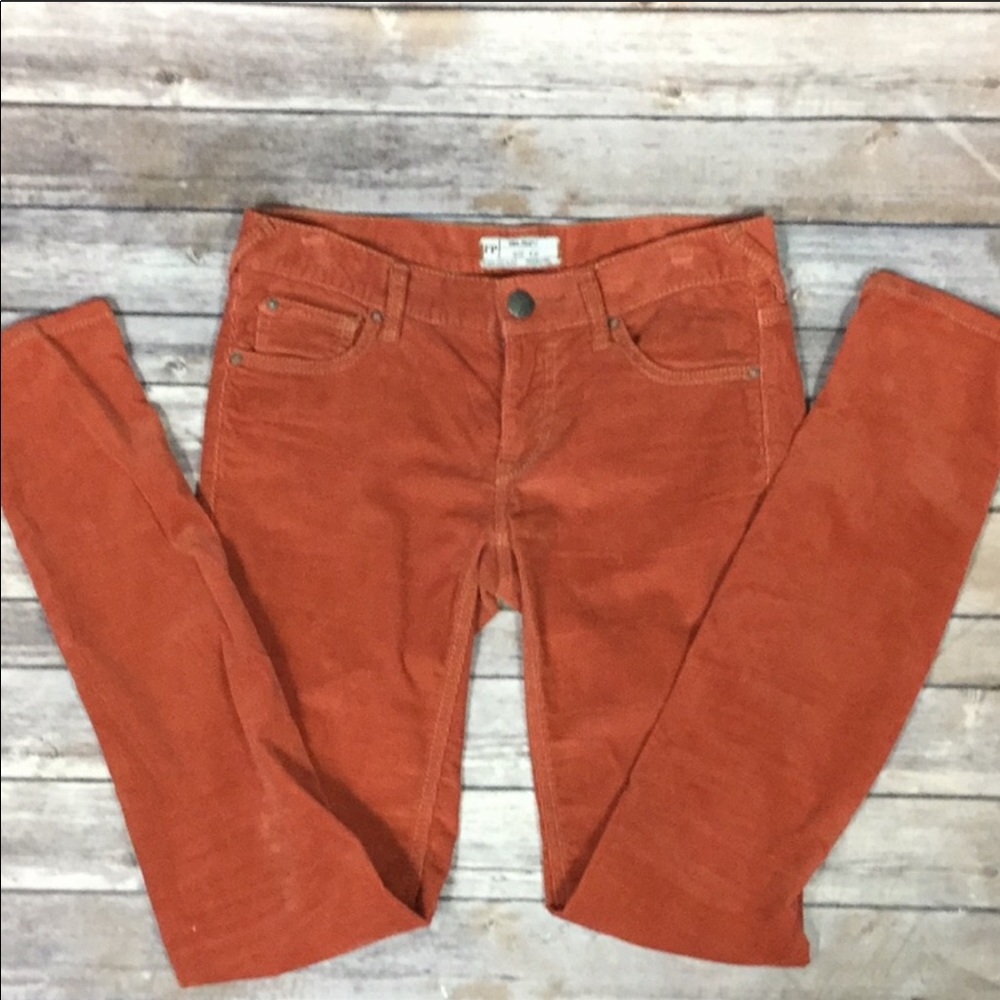 Free People burnt orange corduroy pants sz 27